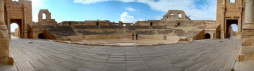 panoramica Sabratha teatro romano Libia 14 Libya Sabratha Roman theater Ù�Ù�Ø¨Ù�Ø§ ØµØ¨Ø±Ø§ØªØ© Ø§Ù�Ù�Ø³Ø±Ø­ Ø§Ù�Ø±Ù�Ù�Ø§Ù�Ù�
